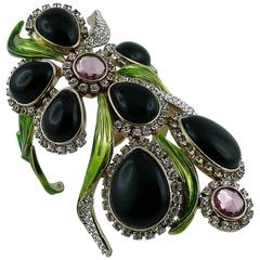 Yves Saint Laurent YSL by Tom Ford Jewelled Orchid Runway Cuff Bracelet