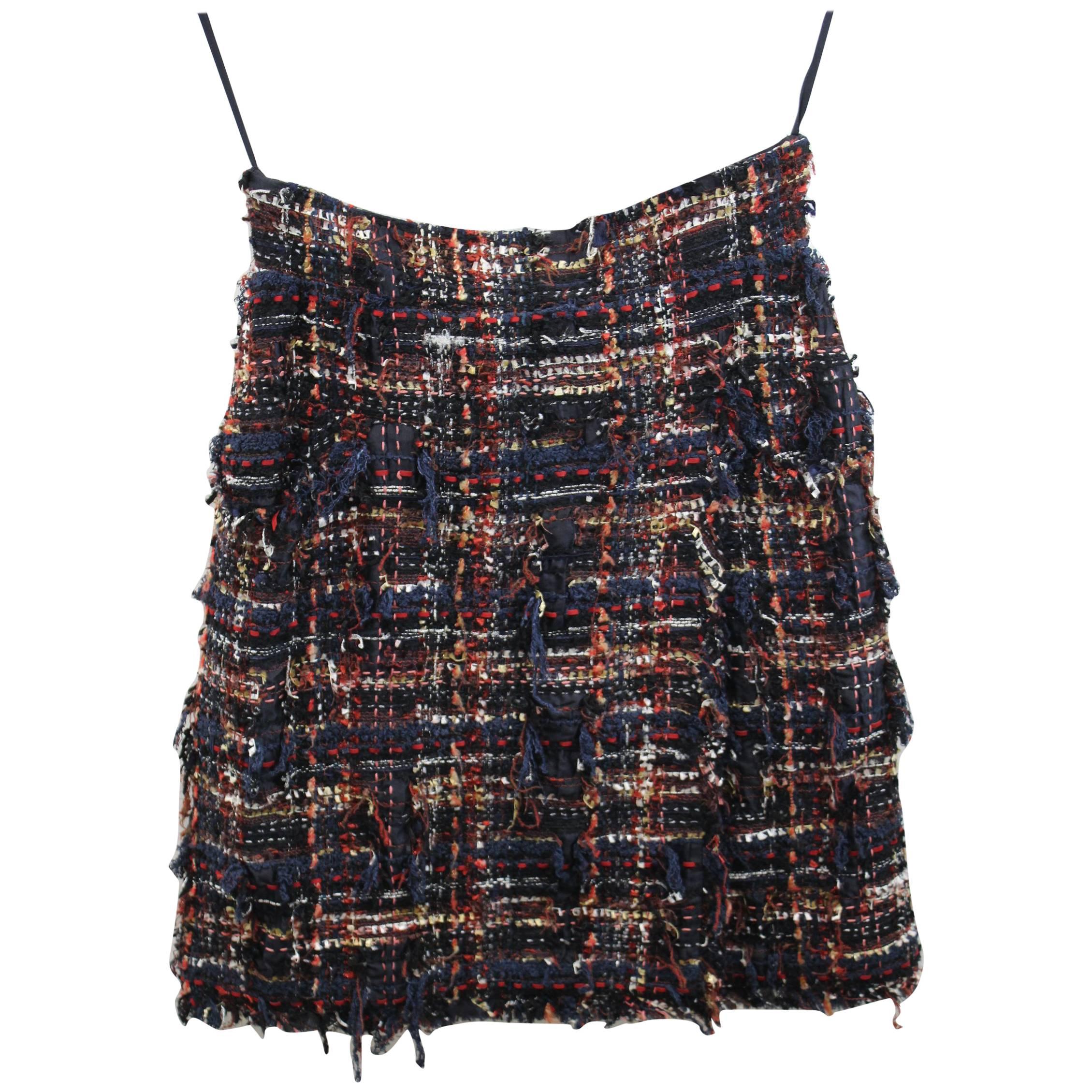 Chanel Multicolor Tweed skirt. Size French 38
