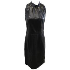 Versace Leather Dress and Leather Jacket with golden atributes 8