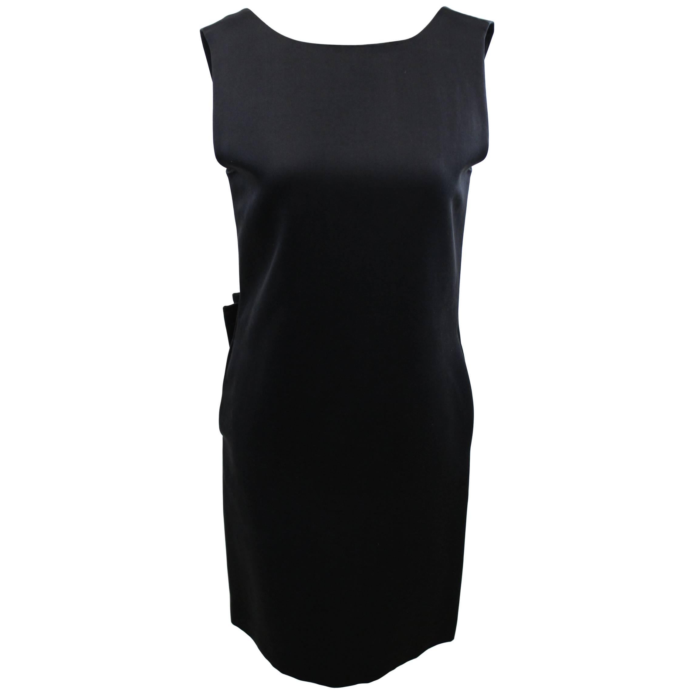 2006 Lanvin Black Cocktail dress with maxi ribbon For Sale