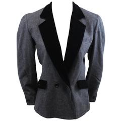 Guy Laroche Vintage Woool and Velvet jacket 1
