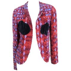 Comme des Garcons 2003 Collection Wool Embroidered Net Jacket 7