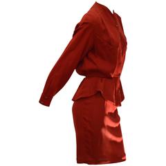 Fine 1990s Thierry Mugler Elegant and Edgy Skirt Suit