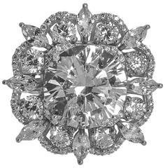15 Carat Size Faux Round Diamond Cocktail Ring 9