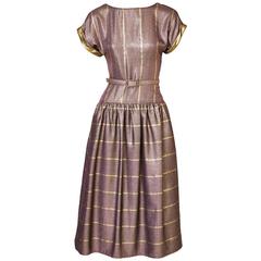 Vintage Geoffrey Beene Dropped Waist  Lame Dress