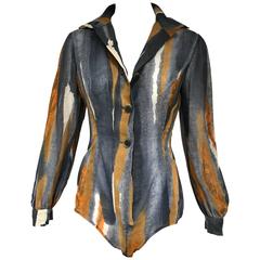 Vintage 70s Pauline Triegere cotton body suit