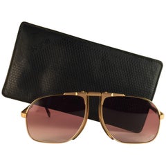 Neu Vintage Bogner by Eschenbach 7002 12 Gold Matte Roger Moore 007 Sonnenbrille
