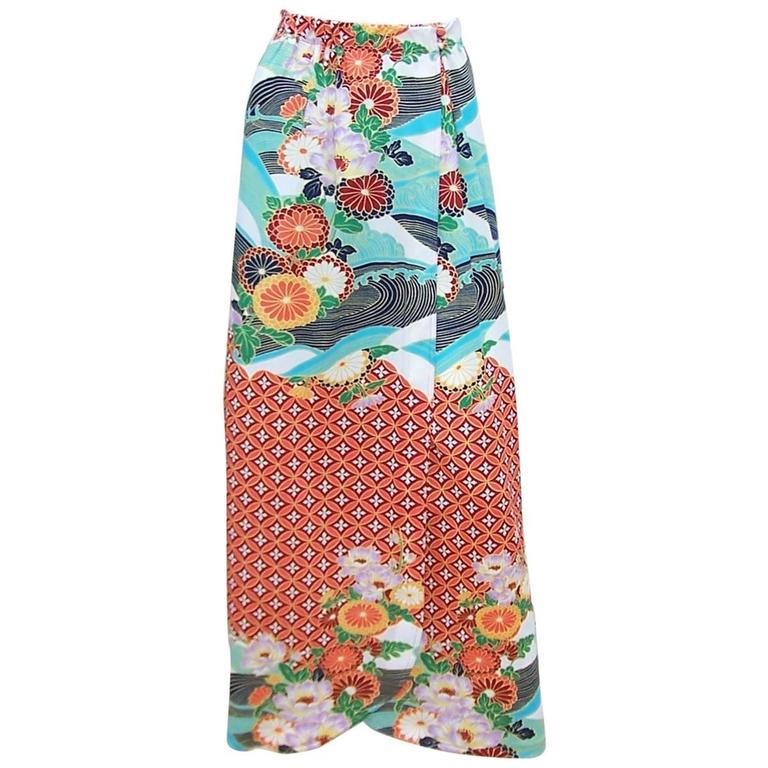 1970's Gottex Wrap Skirt Beach Wear Bathing Suit Cover Up For Sale at