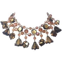 Dynamic talousel, glass bead and coloured mirror drop necklace, 1960s 12
