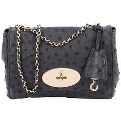 Mulberry Lily Chain Flap Bag Ostrich Smallv