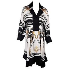 Multicolor Vintage Gianfranco Ferre Printed Silk Dress 1