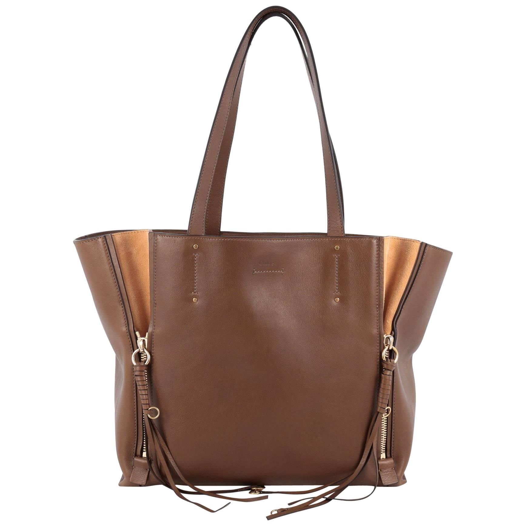 Chloe Milo Shopping Tote Leather Medium