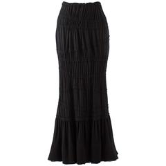Tom Ford for Yves Saint Laurent Autumn-Winter 2001 black pleated maxi skirt 5
