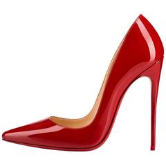 Christian Louboutin New Red Patent Leather So Kate High Heels Pumps in Box