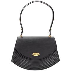Retro Louis Vuitton Tilsitt Black Epi Leather Shoulder Pochette Bag 