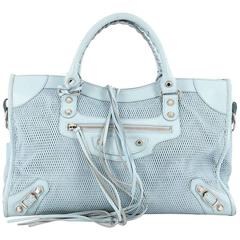 Balenciaga City Classic Studs Handbag Perforated Leather Medium