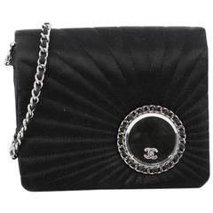 Chanel Vanity Flap Evening Bag Embellished Quilted Satin
