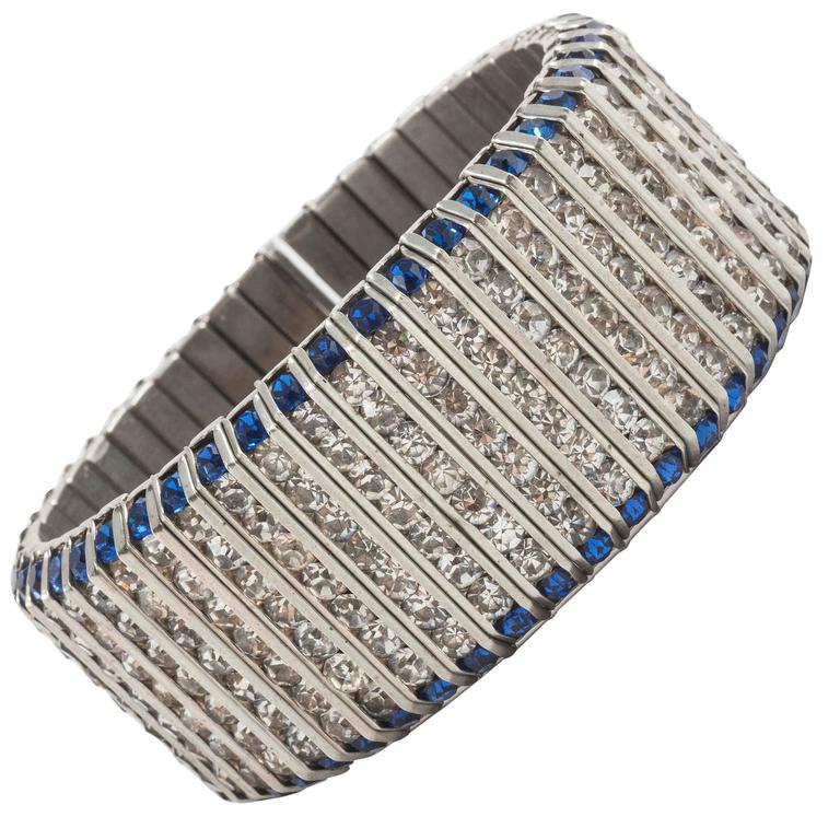 Vintage 1930s Paste Art Deco Riviere Bracelet