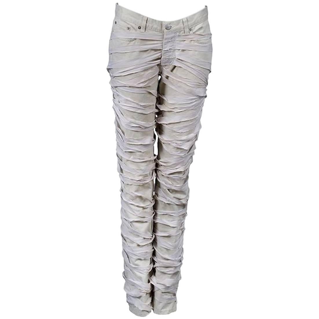 Helmut Lang Off White Mummy Jeans 2004