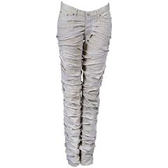 Vintage Helmut Lang Off White Mummy Jeans 2004