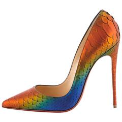 Christian Louboutin New & Sold Out Python So Kate Heels Pumps in Box