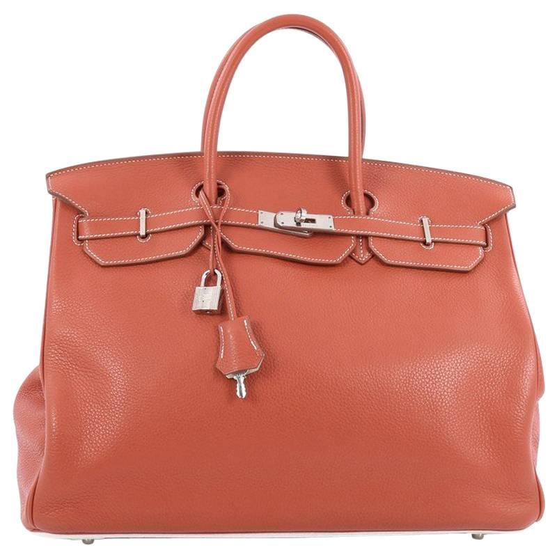 Hermes Eclat Birkin Handbag Clemence with Palladium Hardware 40 