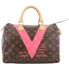 Louis Vuitton Speedy Handbag Limited Edition V Monogram Canvas 30
