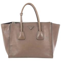 Prada Twin Pocket Tote Glace Calf Medium