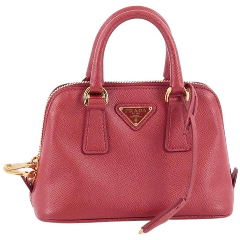 Prada Promenade Handbag Saffiano Leather Mini at 1stDibs