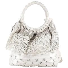 Valentino Laceland Handbag Laser Cut Leather