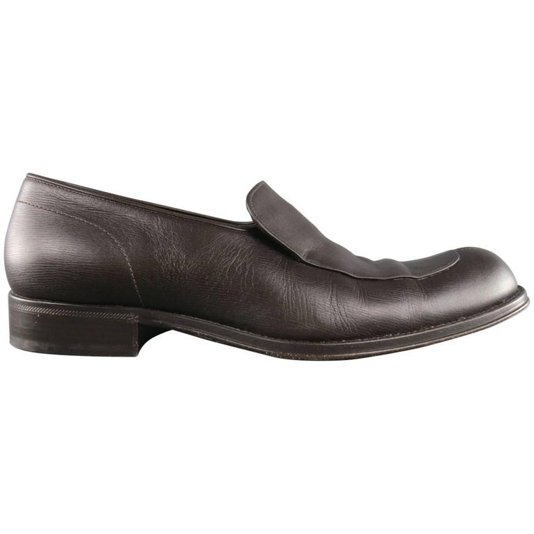 Men's ARMANI Shoes Size 9.5 Brown Leather Split Apron Toe