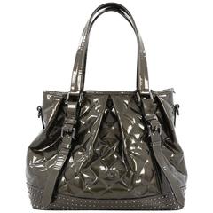 Burberry Lowry Tote Studded Quilted Patent Large at 1stDibs