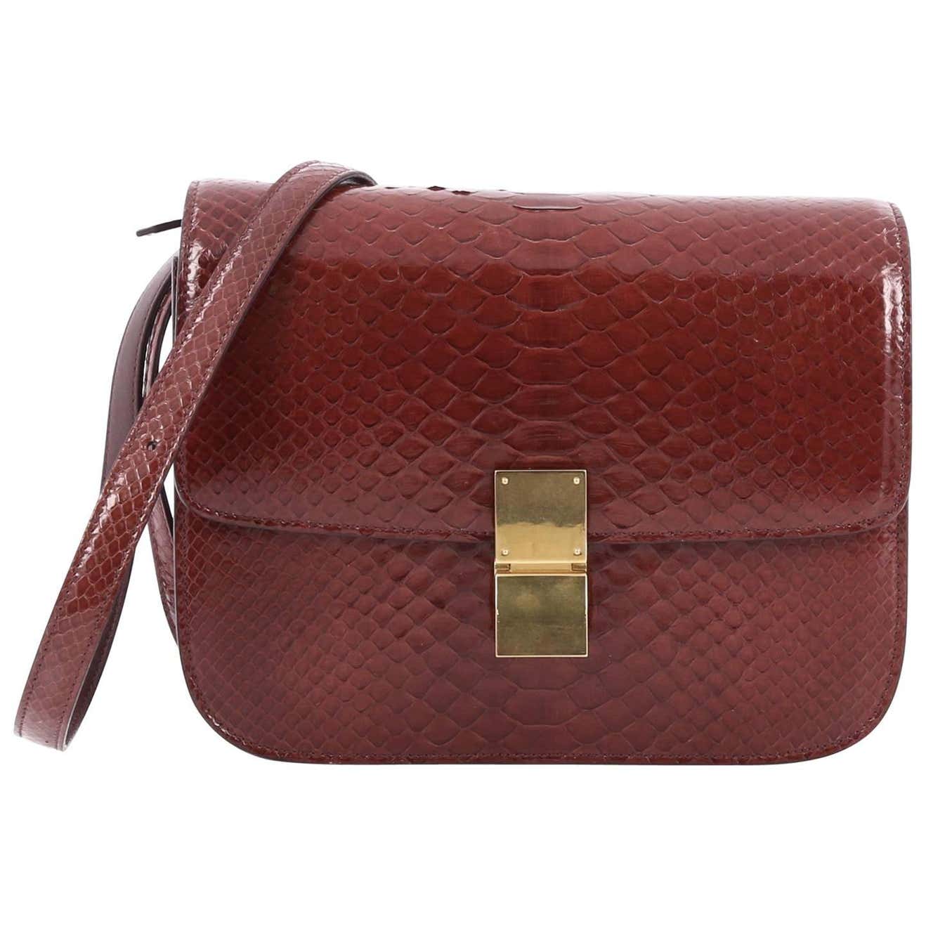 Celine Box Bag Python Medium at 1stDibs | celine python box bag, celine ...