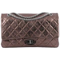 Chanel Reissue 2.55 Handbag Metallic Quilted Aged Calfskin 227