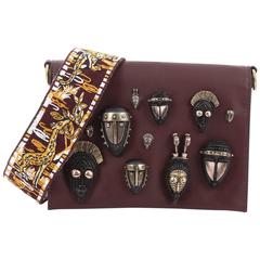 Valentino Tribal Flap Bag Embellished Leather