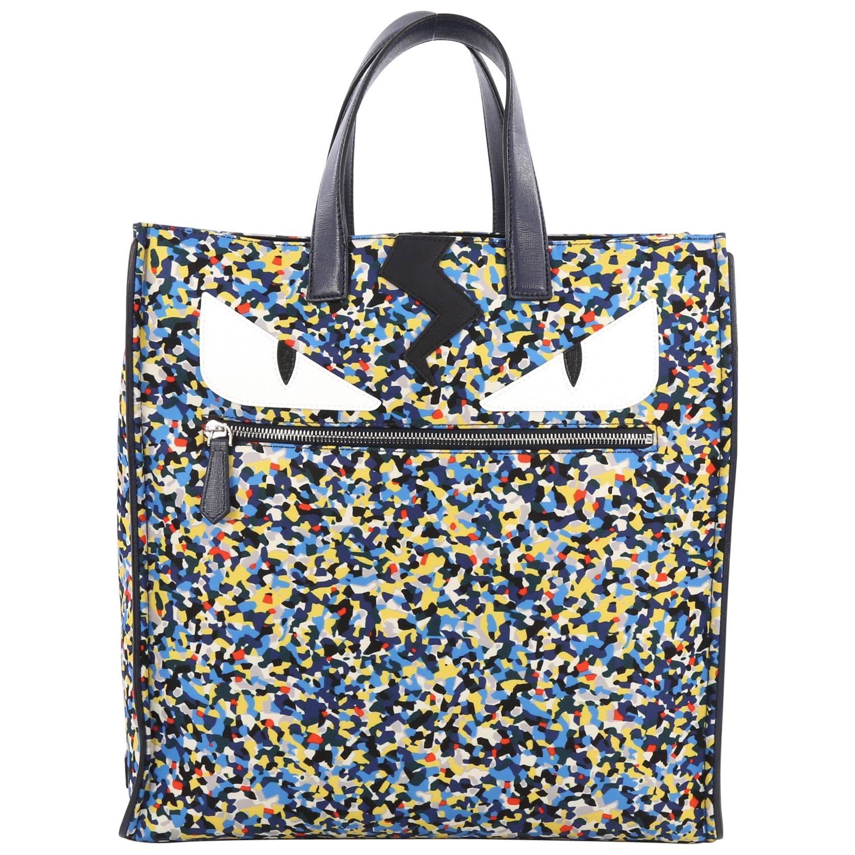 Fendi Monster Tote Printed Nylon