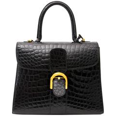 Delvaux Black Croco Brillant MM 8