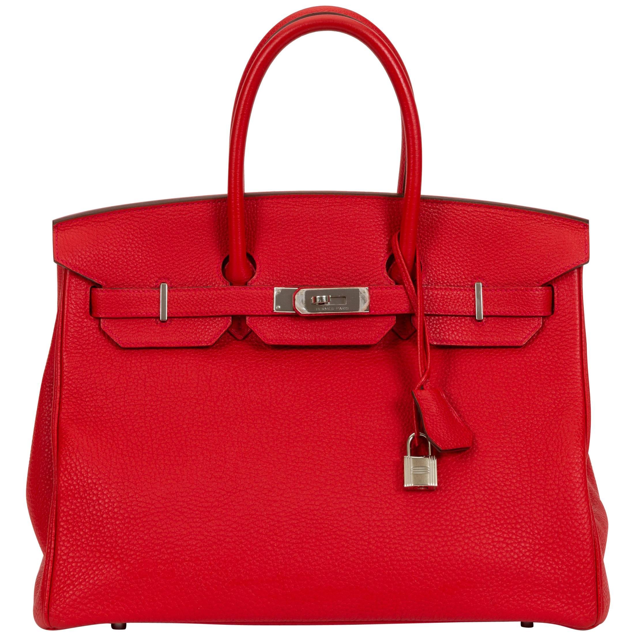 Hermès 35cm geranium Togo Birkin Bag