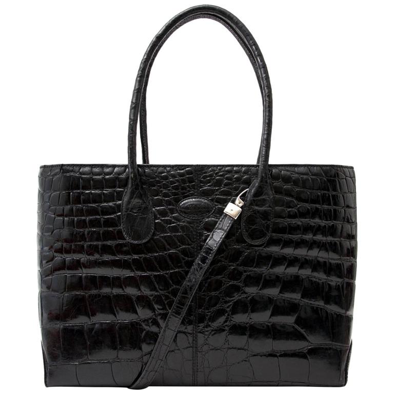 Tod's Black Alligator D-styling bag at 1stDibs