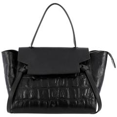 Celine Belt Bag Crocodile Embossed Leather Medium