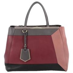 Fendi Color Block 2Jours Handbag Leather Medium