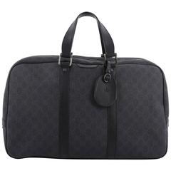 Used Gucci Zip Around Travel Bag GG Coated Canvas Large