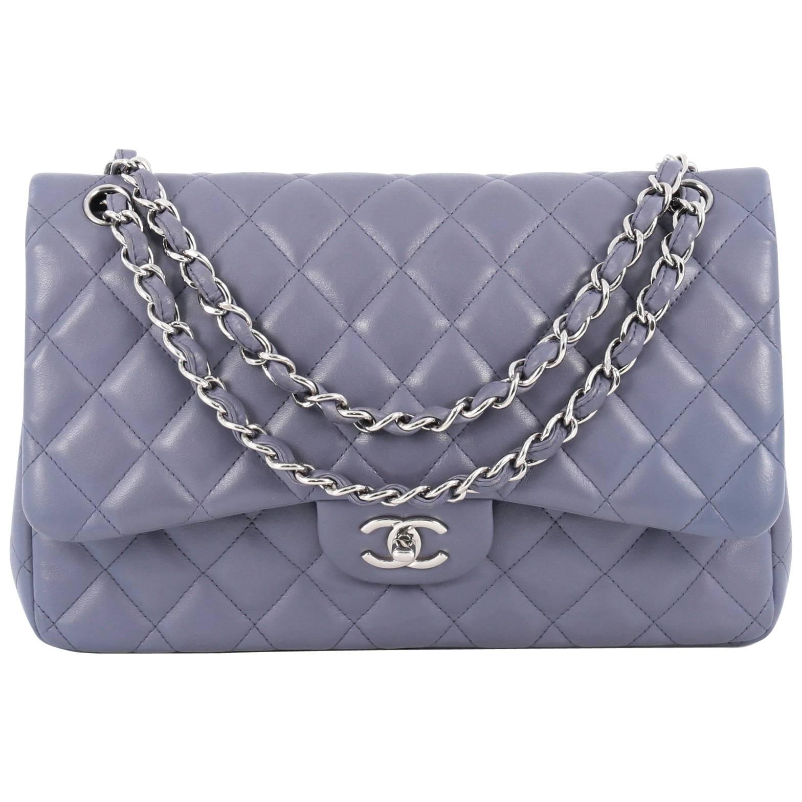 Chanel Classic Double Flap Bag Quilted Lambskin Jumbo