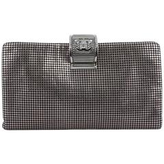Chanel Fold Over CC Clutch Perforated Leather Large
