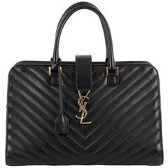 Saint Laurent Monogram Cabas Matelasse Chevron Leather Medium