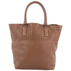 Bottega Veneta Open Tote Leather with Intrecciato Detail Medium 11