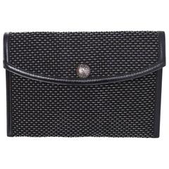 Hermes Black Crinoline Horse Hair Rio Clutch Bag