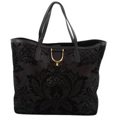 Gucci Stirrup Tote Brocade Leather