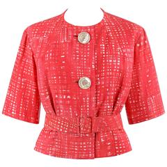 cristóbal balenciaga evening dress in shocking pink faille