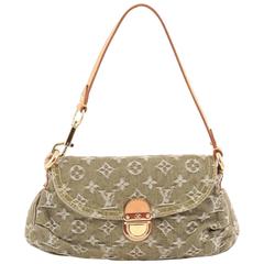  Louis Vuitton Pleaty Handbag Denim Mini